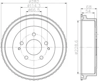 Тормозной барабан HELLA PAGID 8DT355301131