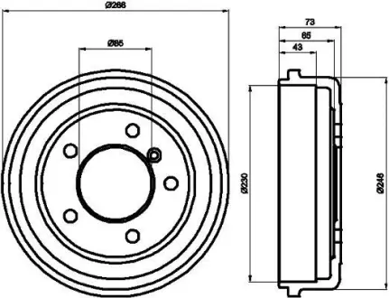 Тормозной барабан HELLA PAGID 8DT355301151