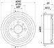 Тормозной барабан HELLA PAGID 8DT355301171 (фото 1)