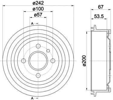 Тормозной барабан HELLA PAGID 8DT355301171