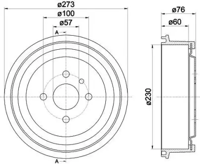 Тормозной барабан HELLA PAGID 8DT355301191