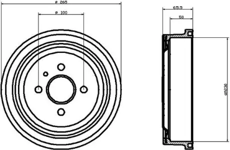 Тормозной барабан HELLA PAGID 8DT355301201