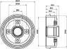 Тормозной барабан HELLA PAGID 8DT355301221 (фото 1)