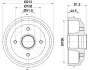 Тормозной барабан HELLA PAGID 8DT355301241 (фото 4)