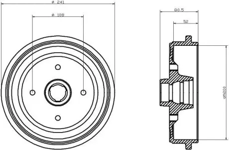 Тормозной барабан HELLA PAGID 8DT355301461