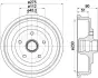 Тормозной барабан HELLA PAGID 8DT355301621 (фото 1)