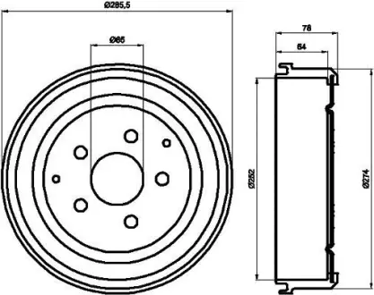 Тормозной барабан HELLA PAGID 8DT355301641
