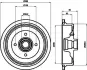 Тормозной барабан HELLA PAGID 8DT355301681 (фото 1)