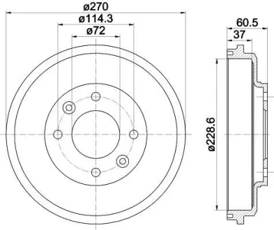 Тормозной барабан HELLA PAGID 8DT355301741