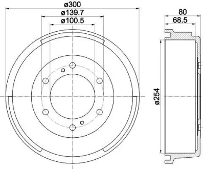 Тормозной барабан HELLA PAGID 8DT355301761