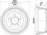 Тормозной барабан HELLA PAGID 8DT355301771 (фото 1)