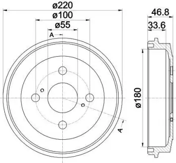 Тормозной барабан HELLA PAGID 8DT355301931