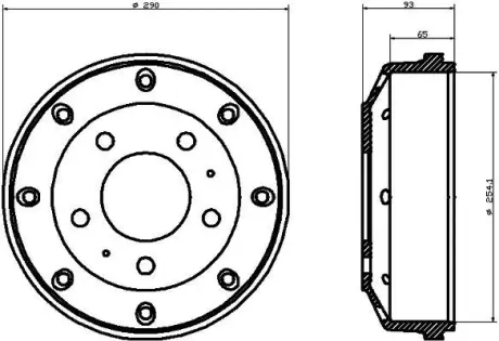 Тормозной барабан HELLA PAGID 8DT355301971