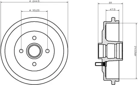 Тормозной барабан HELLA PAGID 8DT355302031