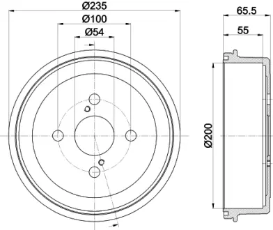 Тормозной барабан HELLA PAGID 8DT355302161