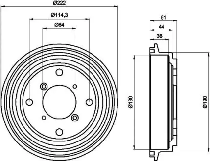 Тормозной барабан HELLA PAGID 8DT355302171
