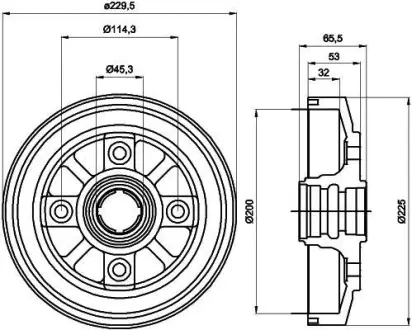 Тормозной барабан HELLA PAGID 8DT355302281