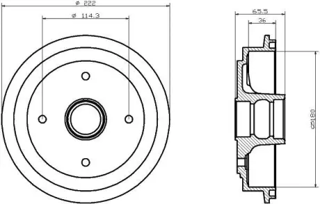 Тормозной барабан HELLA PAGID 8DT355302351