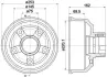 Тормозной барабан HELLA PAGID 8DT355302411 (фото 1)