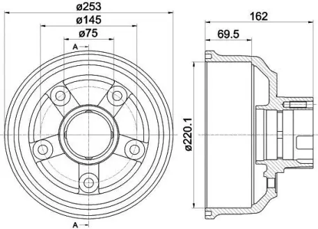 Тормозной барабан HELLA PAGID 8DT355302411
