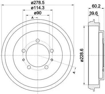 Тормозной барабан HELLA PAGID 8DT355302431