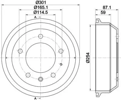Тормозной барабан HELLA PAGID 8DT355302441
