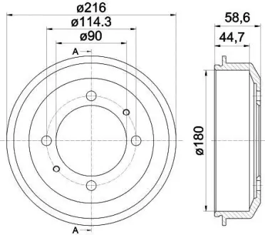 Тормозной барабан HELLA PAGID 8DT355302461