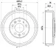 Тормозной барабан HELLA PAGID 8DT355302481 (фото 1)