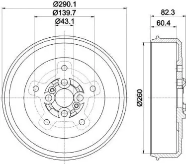 Тормозной барабан HELLA PAGID 8DT355302501