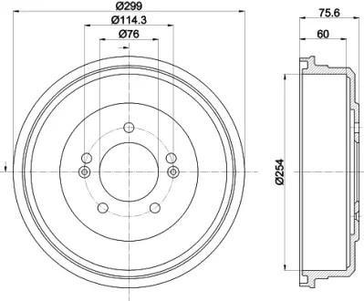 Барабан гальмівний HELLA PAGID 8DT355303351