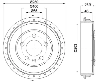 Барабан гальмівний HELLA PAGID 8DT355303441
