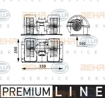 Вентилятор печки HELLA PAGID 8EW 009 157-481