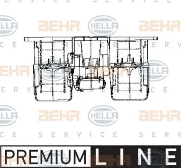 Вентилятор отопителя HELLA PAGID 8EW 009 158-071