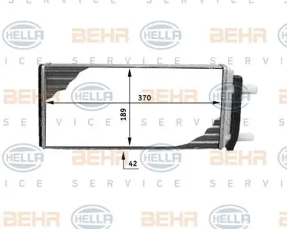 Радиатор отопителя HELLA PAGID 8FH 351 312-481