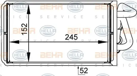 Радиатор отопителя HELLA PAGID 8FH 351 333-001