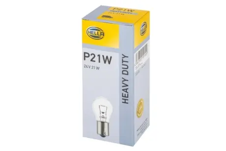 Лампа розжарювання HEAVY DUTY P21W 24V 21W BA 15s HELLA PAGID 8GA002073241