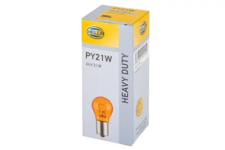 Лампа розжарювання, PY21W 24V 21W BAU 15s Amber HELLA PAGID 8GA006841241