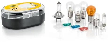 HELLA H7 12V Набір лампа розжарювання (C5W, H7, P21/4W, P21/5W, P21W, PY21W, R5W, W5W + 3 запоб.) HELLA PAGID 8GH007157901