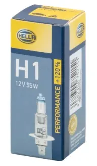 Лампа 12V H1 55W P14.5s PERFORMANCE +120% HELLA PAGID 8GH 223 498-011