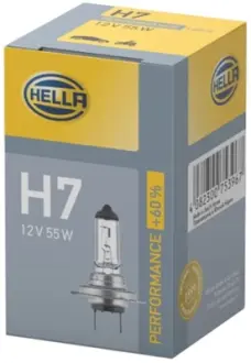 Лампа 12V H7 55W PX26d PERFORMANCE +60% HELLA PAGID 8GH223498231