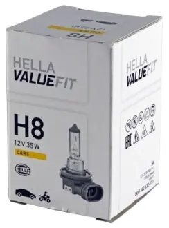 Лампа 12V H8 35W PGJ19-1 VALUEFIT HELLA PAGID 8GH 242 632-151