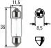 HELLA C5W 5W 12V SV8.5 Лампа розжарювання (блістер 2 шт) STANDARD HELLA PAGID 8GM002092123 (фото 2)