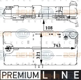 Бачок расширительный 2118100 HELLA PAGID 8MA 376 705-331