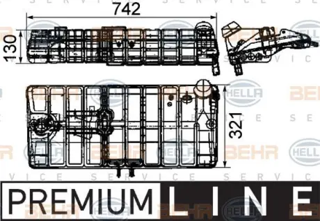 Бачок розширювальний 2118104 HELLA PAGID 8MA 376 705-341