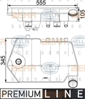 Бачок расширительный DAF 2107104 HELLA PAGID 8MA 376 731-621