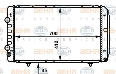 Радиатор 2.0 Citroen Jumper 94 - 02 Fiat Ducato 94 - 02 Peugeot Boxer 94 - 02 HELLA PAGID 8MK 376 707-071
