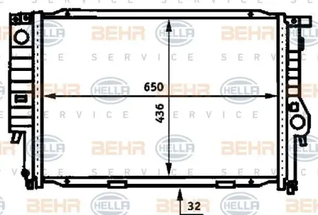 Радиатор BMW 5 (E34),7 (E32) 2.4 4.0 88-96 HELLA PAGID 8MK 376 713-281