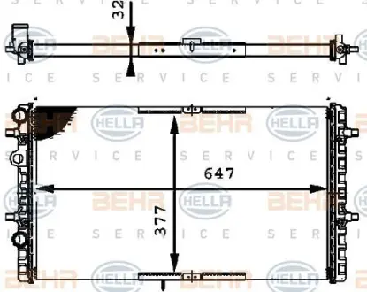 Радиатор SEAT CORDOBA 1.4 1.9 99-03 HELLA PAGID 8MK 376 716-321