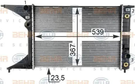 Радиатор OPEL OMEGA B 2.0 94-00 HELLA PAGID 8MK 376 718-651