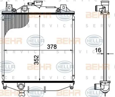 Радіатор HELLA PAGID 8MK 376 724-741